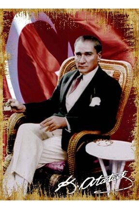 Ahşap Tablo Mustafa Kemal Atatürk 50 cmx 70 cm 50cmx70cm heybeA5710028