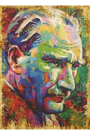 Mustafa Kemal Atatürk Ahşap Tablo 35 cmx 50 cm 35cmx50cm heybeA3510094