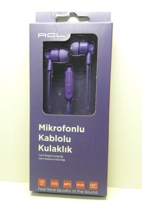 K1-05 Mikrofonlu Kablolu Kulaklık (mor)