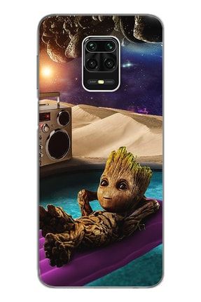 Baby Groot Tasarım Süper Şeffaf Silikon Telefon Kılıfı Xiomai Redmi Note 9 Pro - Note 9s xiomiredminote9protrdn1032groot