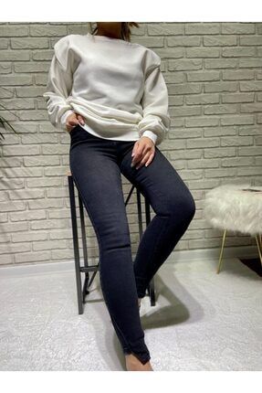 Kadın Füme Yüksel Bel Skinny Jean Pantalon YMR5