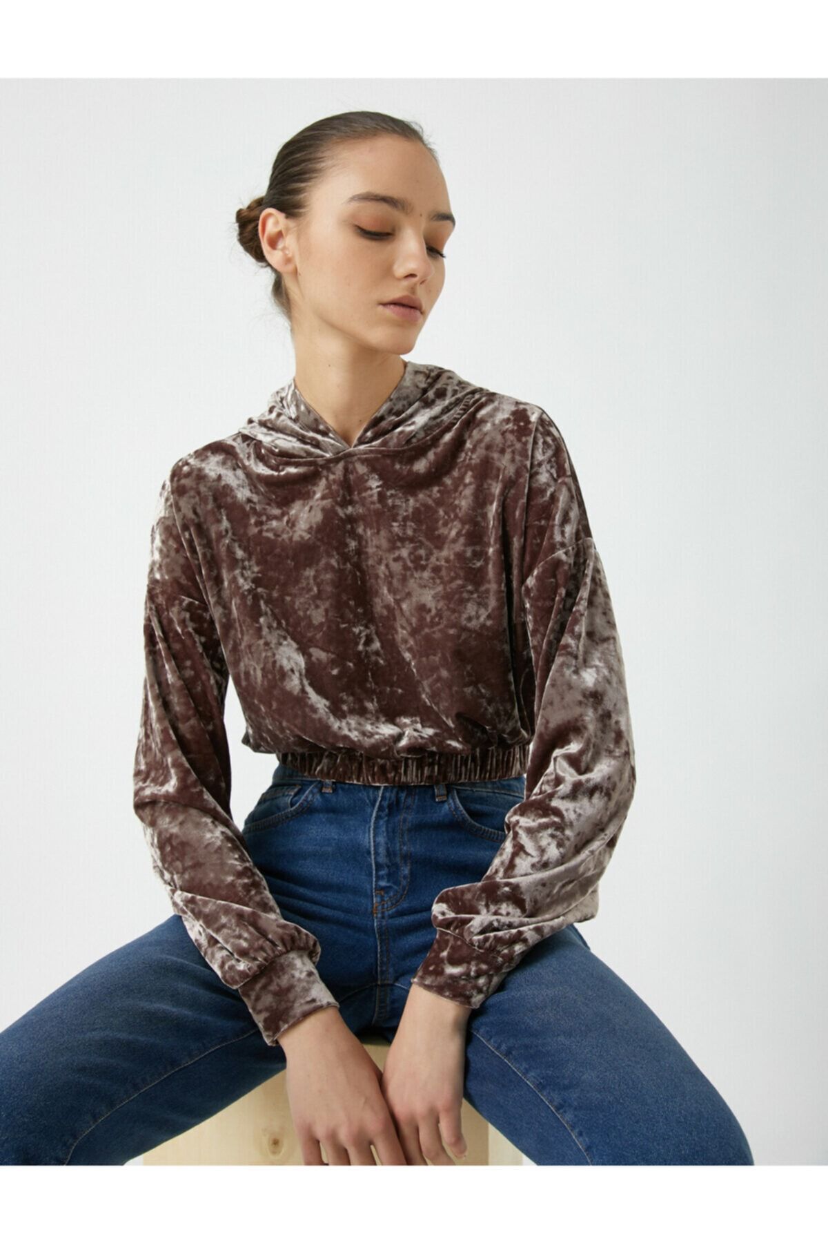 Koton Sweatshirt Braun Regular Fit Fast ausverkauft