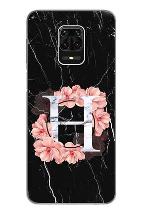 Mermer Tasarım Süper Şeffaf Silikon Telefon Kılıfı Xiomai Redmi Note 9 Pro - Note 9s H-harfi xiomiredminote9pro0308-H-Harfi
