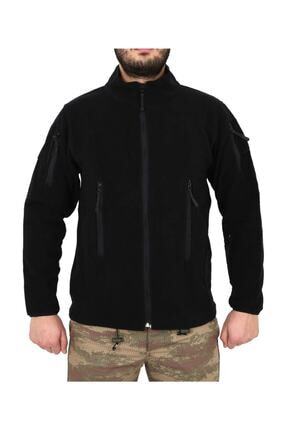 Asker Kolisi Siyah Polar Hırka - Askeri Taktical Hırka Yelek