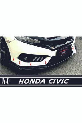 Body Kit Ön Lip 3 Parça Honda Civic Fc5 Kasa Uyumlu Parlak Siyah KİT202045874