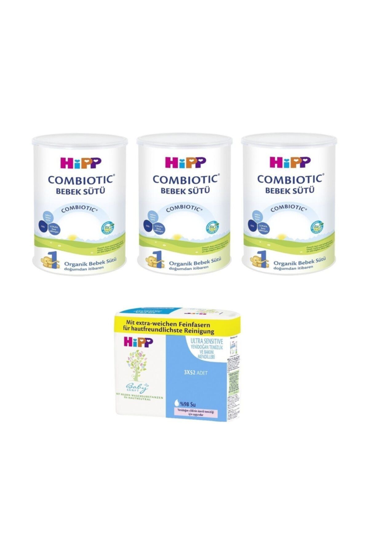 Hipp 1 Organik Combiotic Bebek Sutu 350 Gr 3 Adet Ve Ultra Sens Yenidogan Ve Bakim Mendilleri Fiyati Yorumlari Trendyol