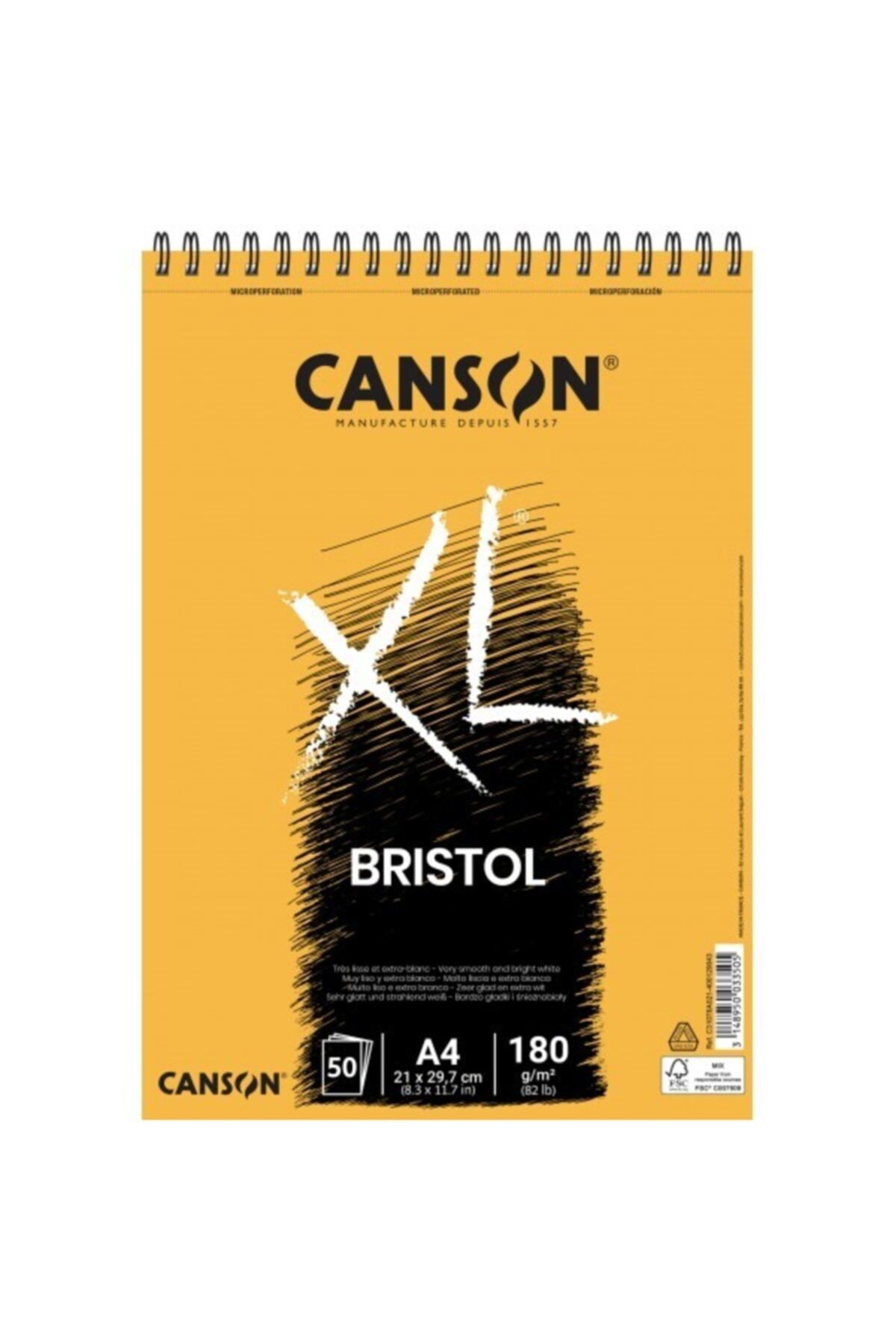 Canson-Xl Bristol Pad Spiral Bristol Marker Drawing Pad Block 180 GrA4 50 Sheets 1