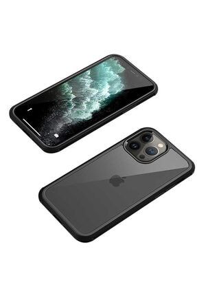 Apple Iphone 12 Pro Zore Dor Silikon Temperli 360 Cam Kılıf Dor iPhone 12 Pro