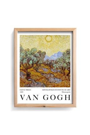 Sarı Gökyüzü Ve Zeytin Ağaçları - Vincent Van Gogh - Ahşap Çerçeve dstn0553