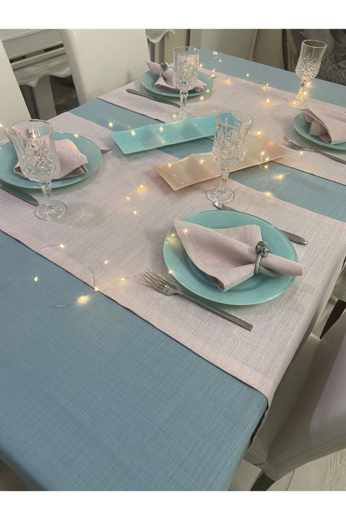 Zeren Home-Τραπεζομάντιλο Μπουκαμβίλας Λινό Look Maldives Σετ 12 ατόμων 7