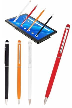 Dokunmatik Uçlu Metal Tükenmez Kalem, Telefon Tablet Uyumlu 4lü Set 1280-il