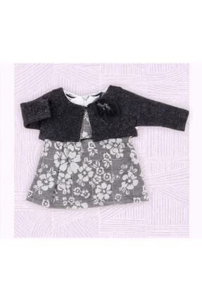 Kız Çocuk Gri Çiçekli Bolerolu Elbise HİPPIL0299