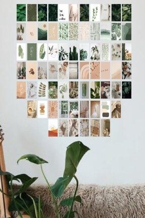 70 Adet Yeşil Yapraklar 10x15cm Poster Seti Duvar Dekoru Salon Oturma Yatak Odası Için Duvar Kağıdı NT0POST00001