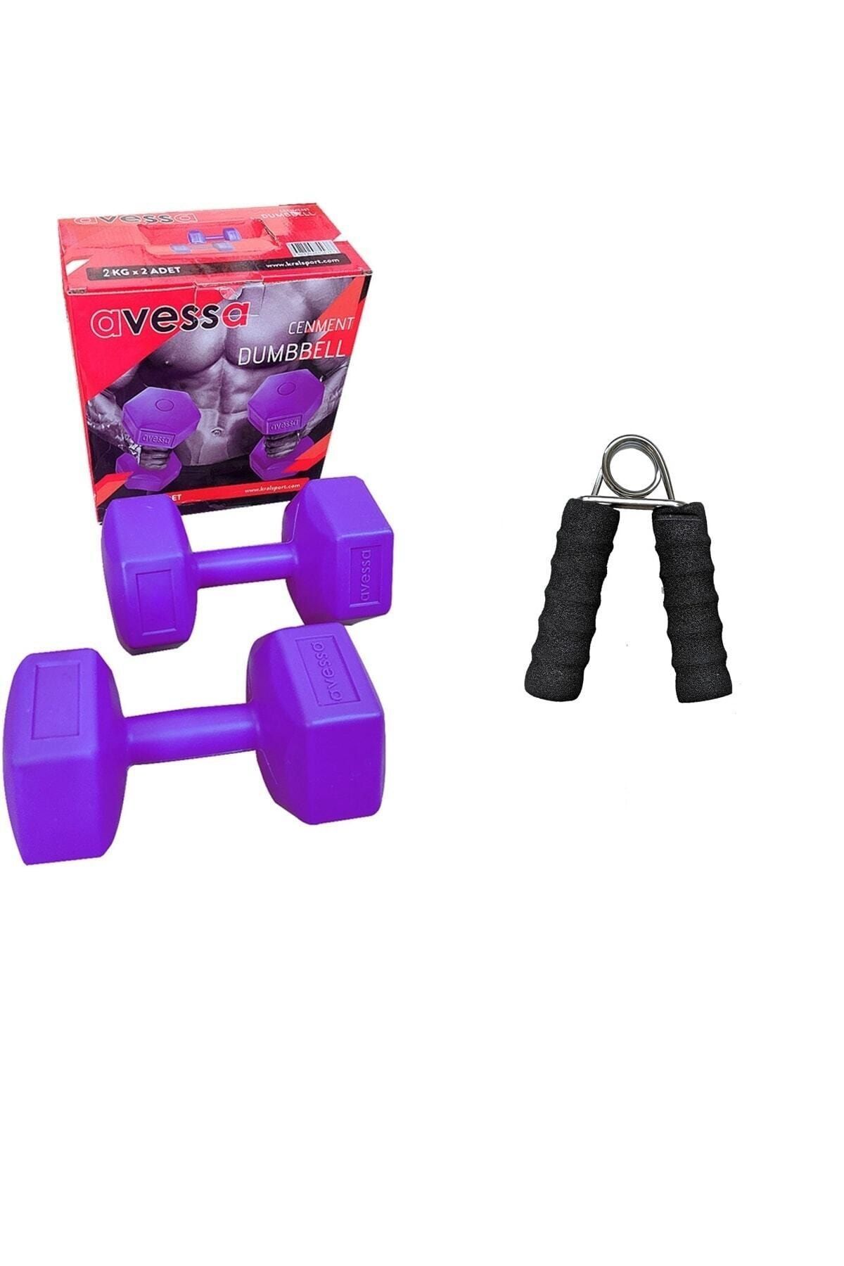 Red Sport Avessa 1 Kg Plastik Dambıl Set + 1 Adet El Yayı