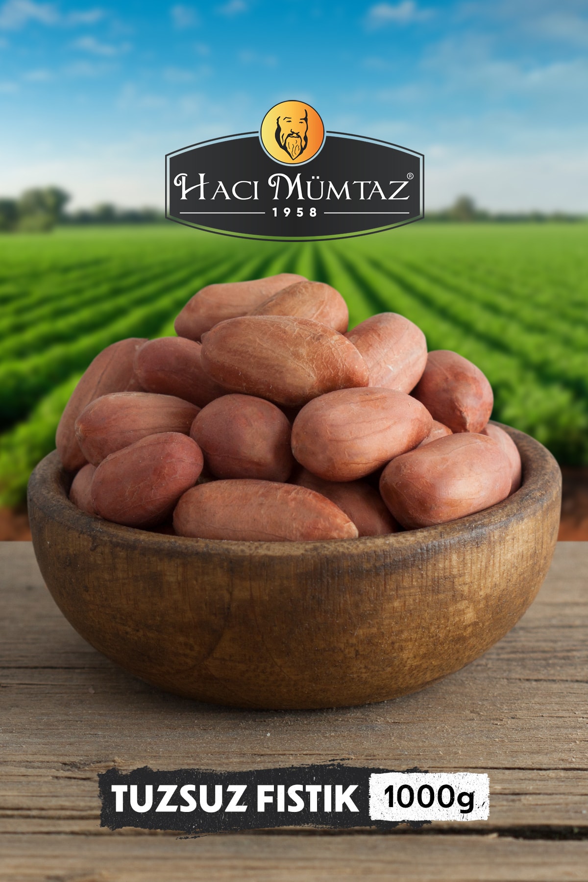 Hacı Mümtaz 1958 Kavrulmuş Tuzsuz Yer Fıstığı 1000g