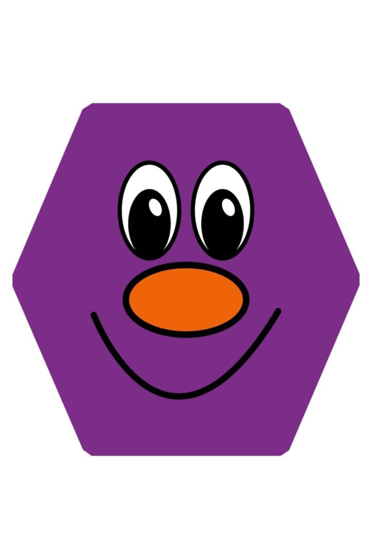 Onur uçurtma her çocuğun bir masalı olmalı-Plastic Hexagonal Smiling Face Kite Purple Color 1