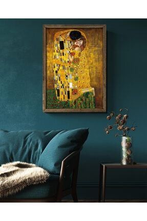 Öpücük - Gustav Klimt Ahşap Tablo arduah202100022