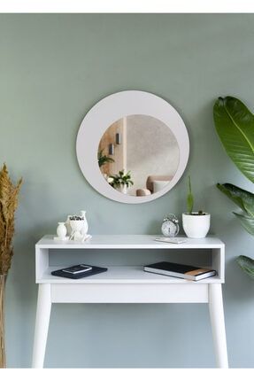 58 cm Yuvarlak Gözbebekli Beyaz Dekoratif Yuvarlak Koridor Duvar Salon Mutfak Banyo Wc Ofis Aynası Tarz göz 58