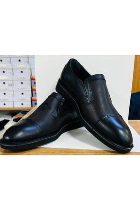 1402 Erkek Tarz Eva Taban Klasik Ayakkabı Siyah Deri
