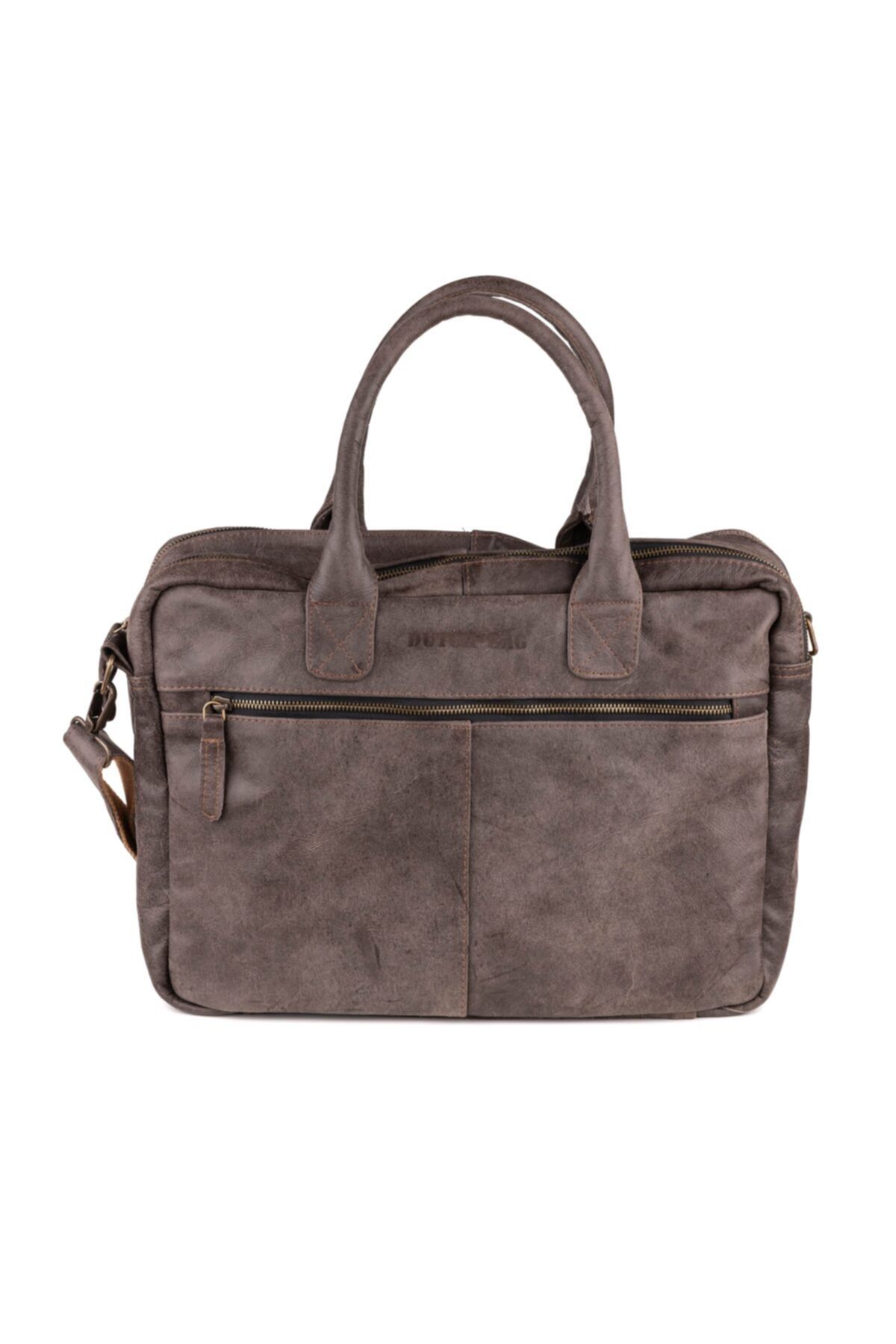 DUTCH BAG Amsterdam Italian Leather Briefcase and Laptop Bag 17 Inch Notebook Macbook Trendyol