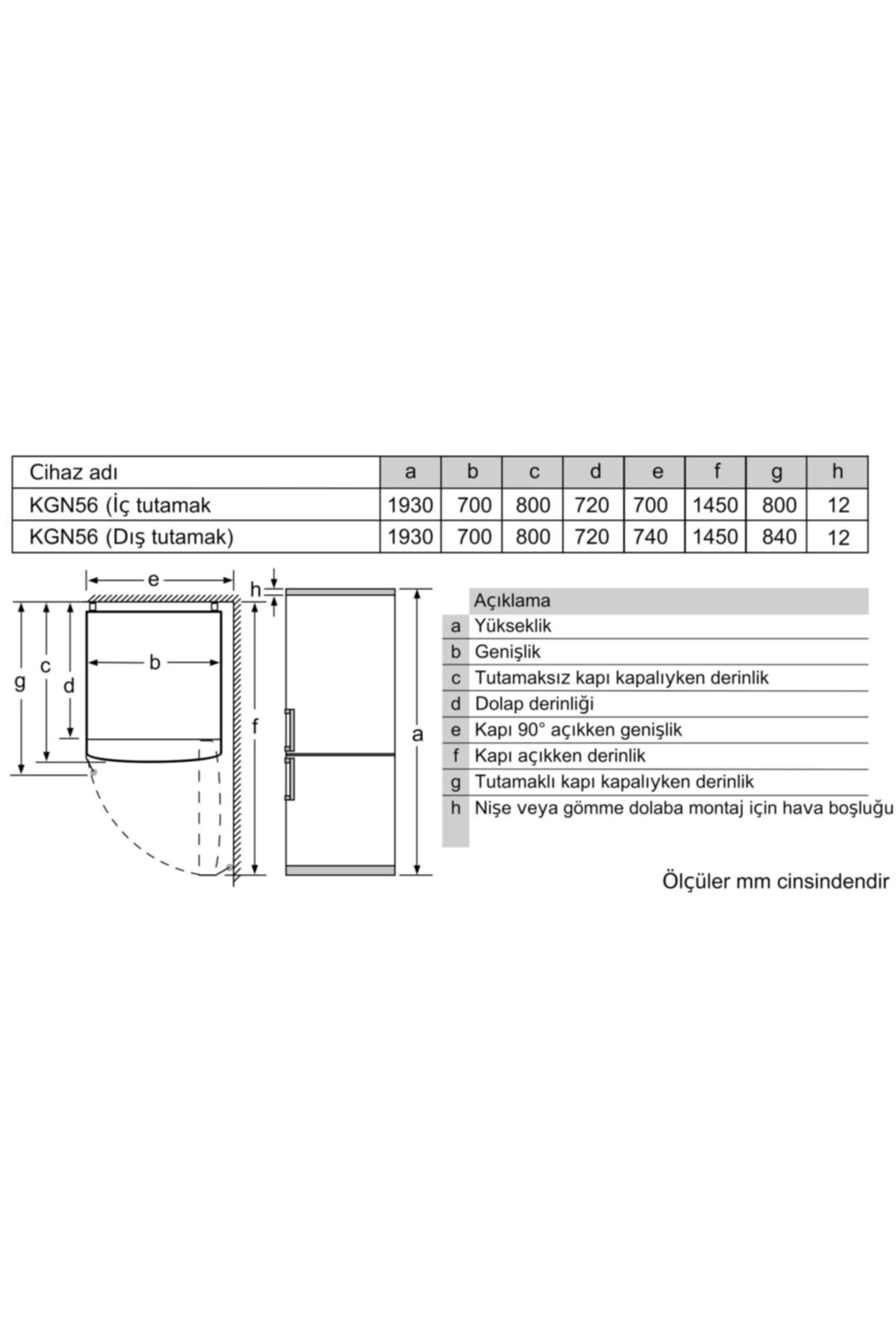 Siemens Kg56nqwf0n iq500 Beyaz Seramik Alttan Donduruculu