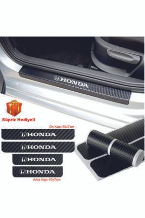 Honda Jazz Için Karbon Kapı Eşiği Oto Sticker Siyah 4 Lü Set 50561