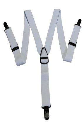 Plastik Klipsli Yıkanabilir Antialerjik Unisex Beyaz Pantolon Askısı VA01-SY