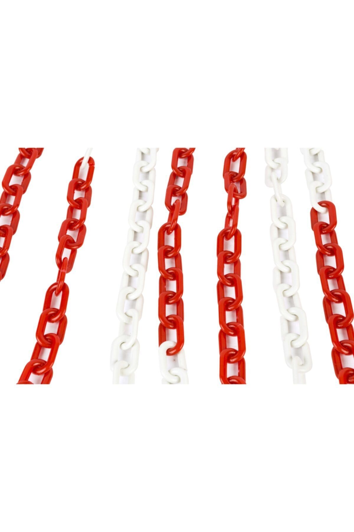 6 Mm Plastik Trafik Zinciri(kırmızı - Beyaz) Ekonomik (1 Metre)