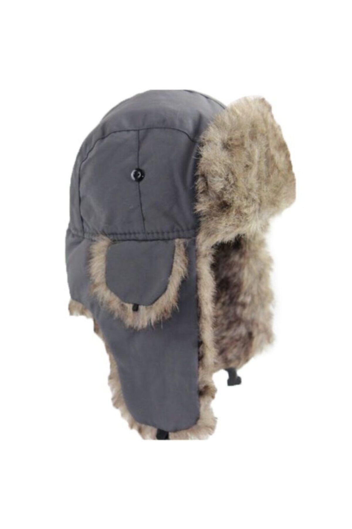 Grey fur hat deals