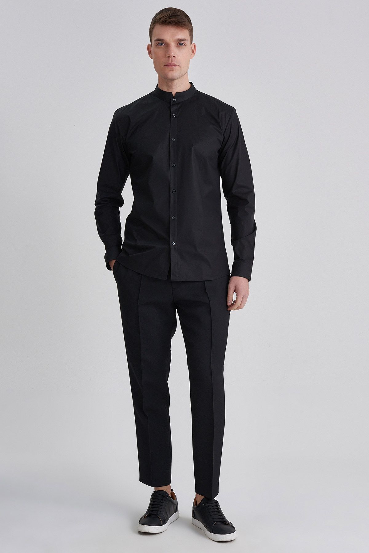 پیراهن / بلوز دکمه دار مشکی مردانه آستین بلند Extra Slimfit Hugo Boss