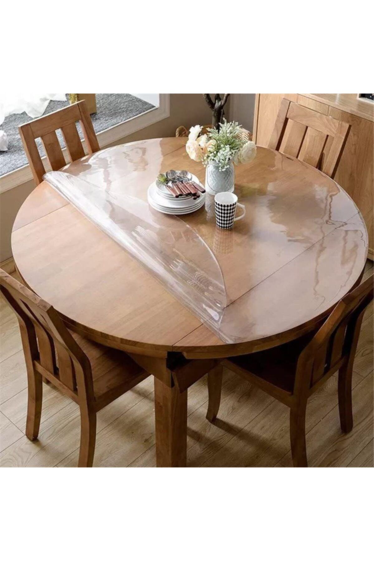 vexillum-1.2mm Transparent PVC Circle Table And Tablecloth Protector | Table Pad Acetate Round Tablecloth 2
