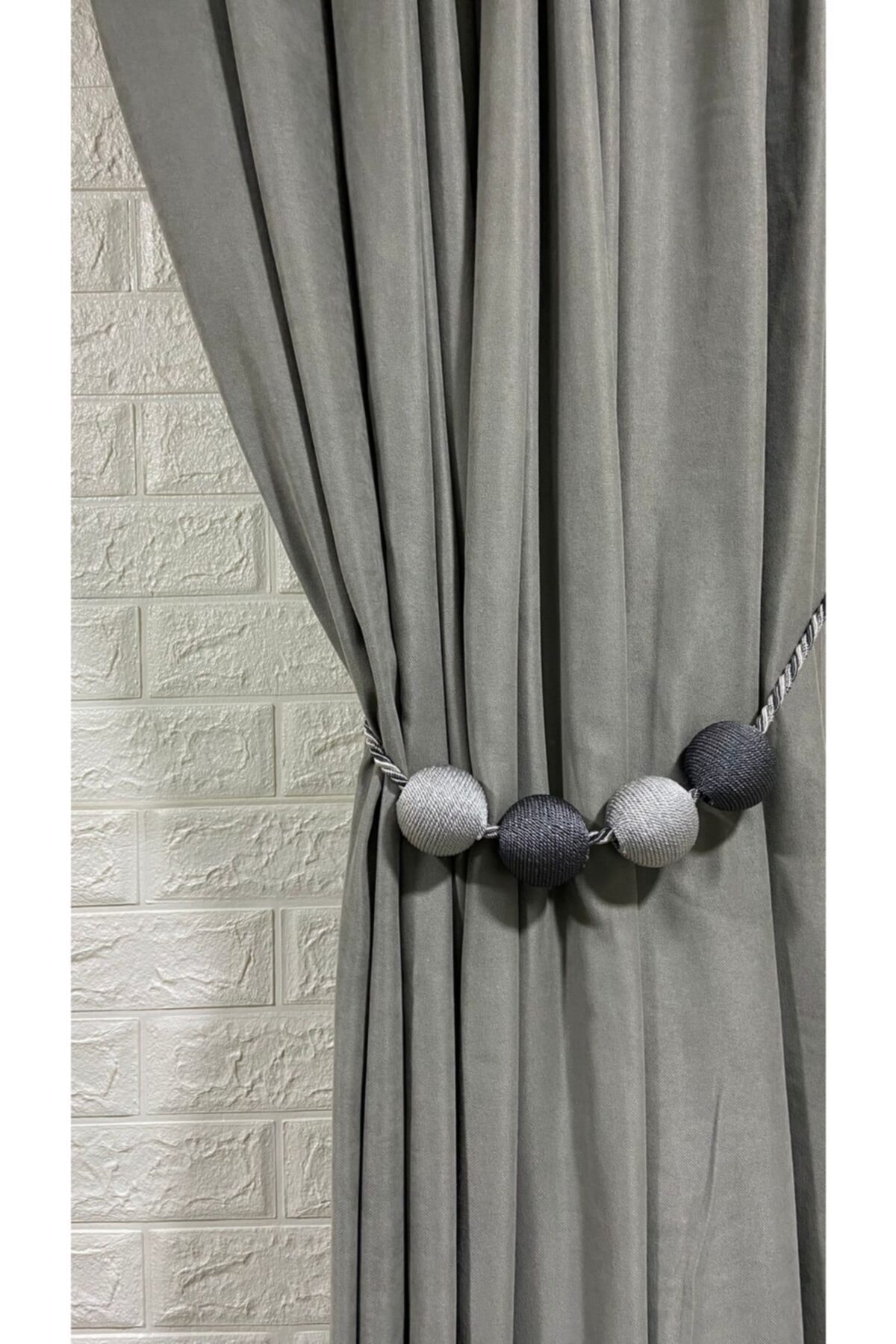 Backdrop Curtain 5 Ball Sleeve Anthracite Grey