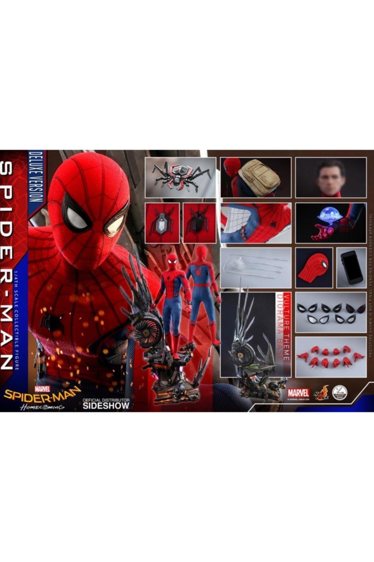 Hot Toys Spider man deluxe Version Quarter Scale Figure 904920 Marvel Comics Spider man Ho