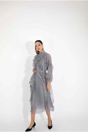 Kadın Tasarım Tül Elbise VN2923