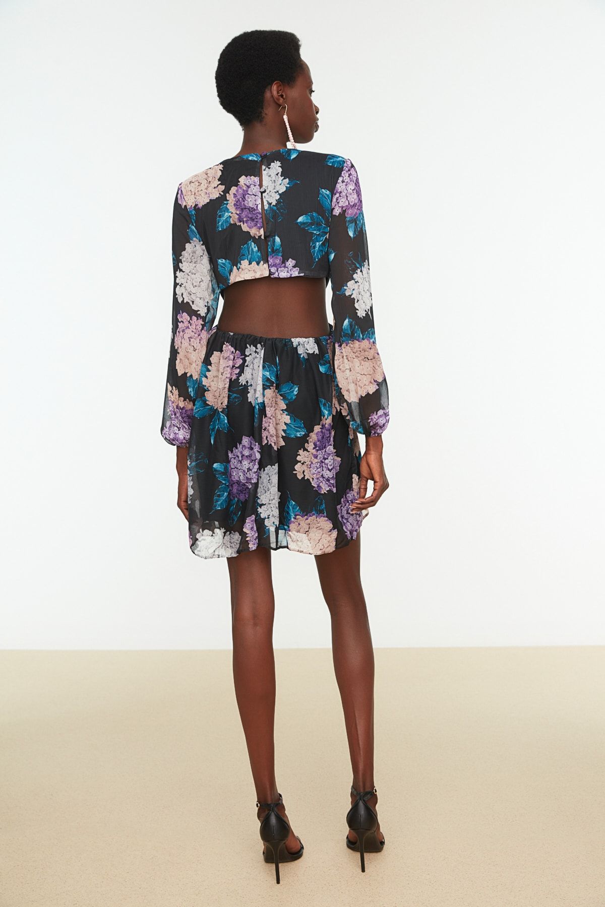 Trendyol Collection Multicolored Floral Printed Chiffon Elegant