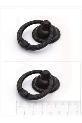 Sarkaç Halka Kulp Mat Siyah (1ADET) Modelleri Tekli Halka 4cm Çapında Halka-40mm