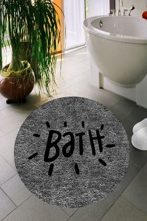 Dijital Baskı Kaymaz Taban Bath Yıkanabilir Banyo Paspas Klozet Takımı Dc-8025-gri 8025-GRİ