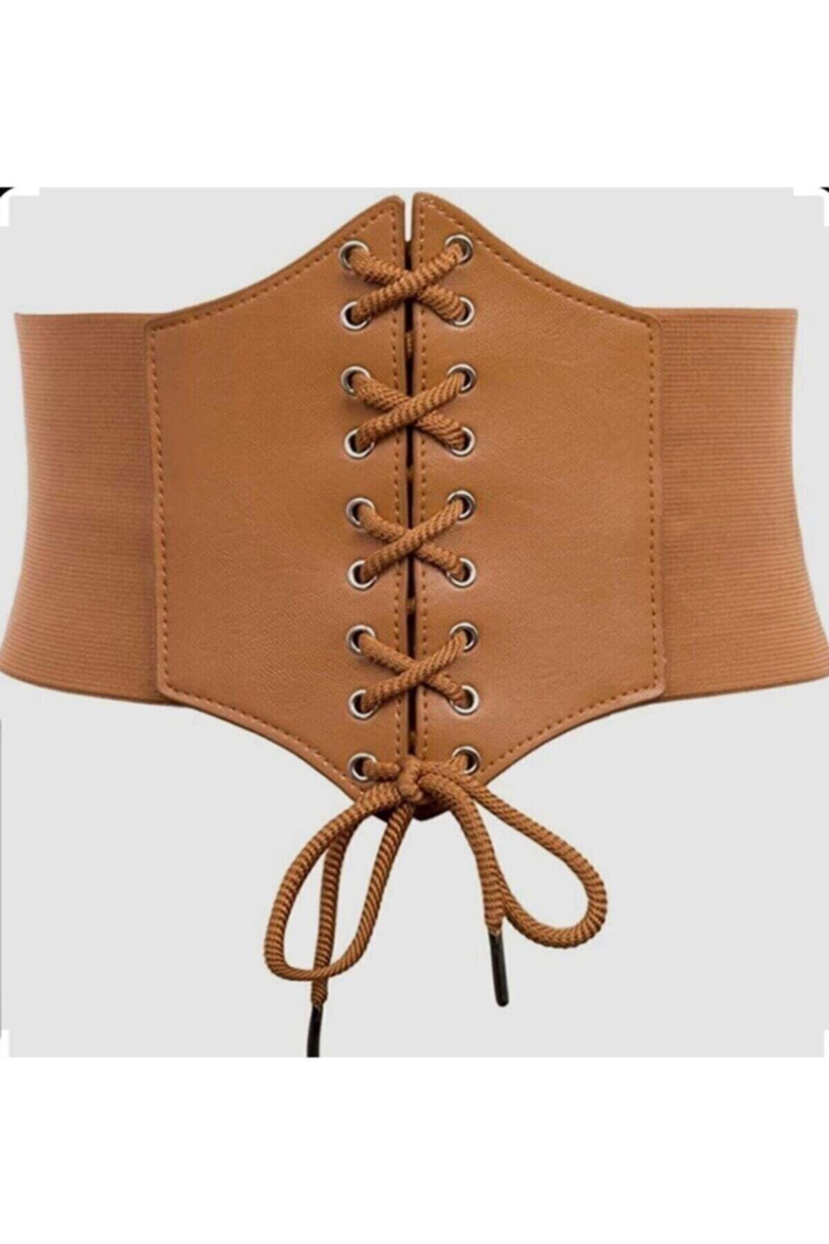 Kemerim Women's Brown String Corset Belt - Trendyol