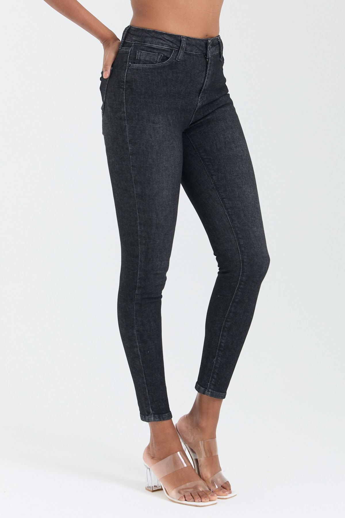 Skinny Yüksel Bel Likralı 3978