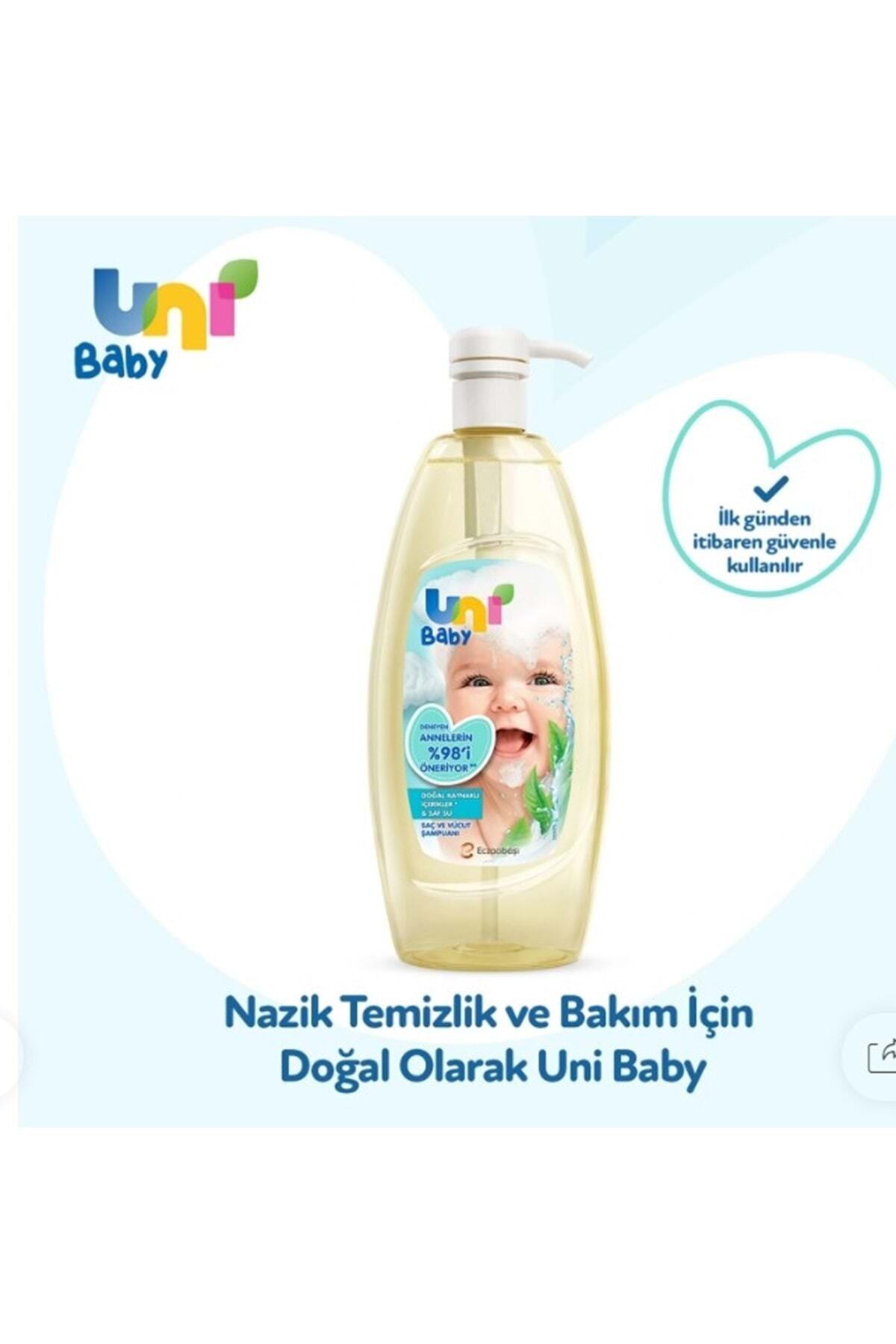 Uni Baby Saç ve Vücut Şampuan 700 ml pompalı 3'lü Set fotoğrafı 6 (önizleme)