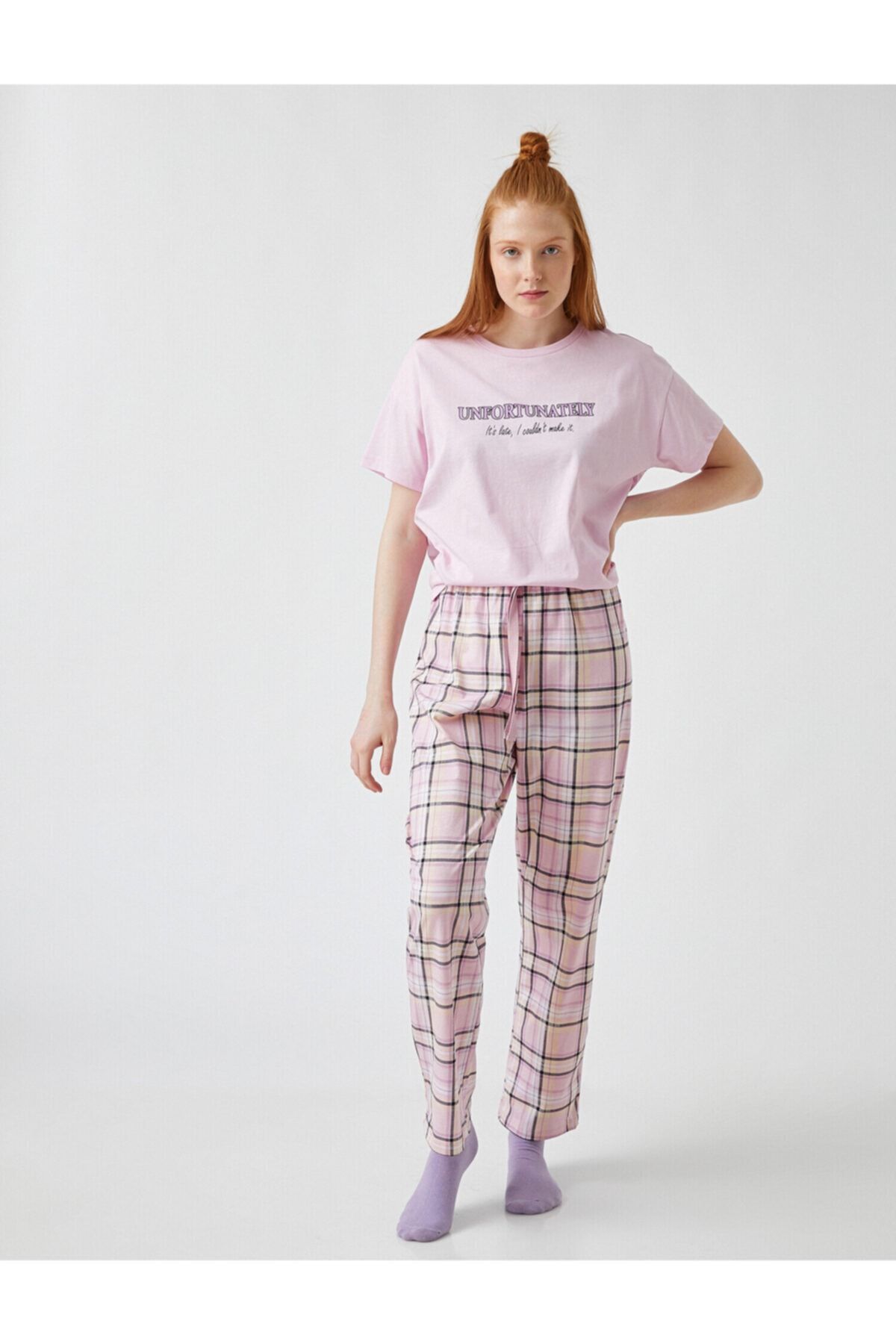 Desenli Kısa Kollu Pijama Takımı
