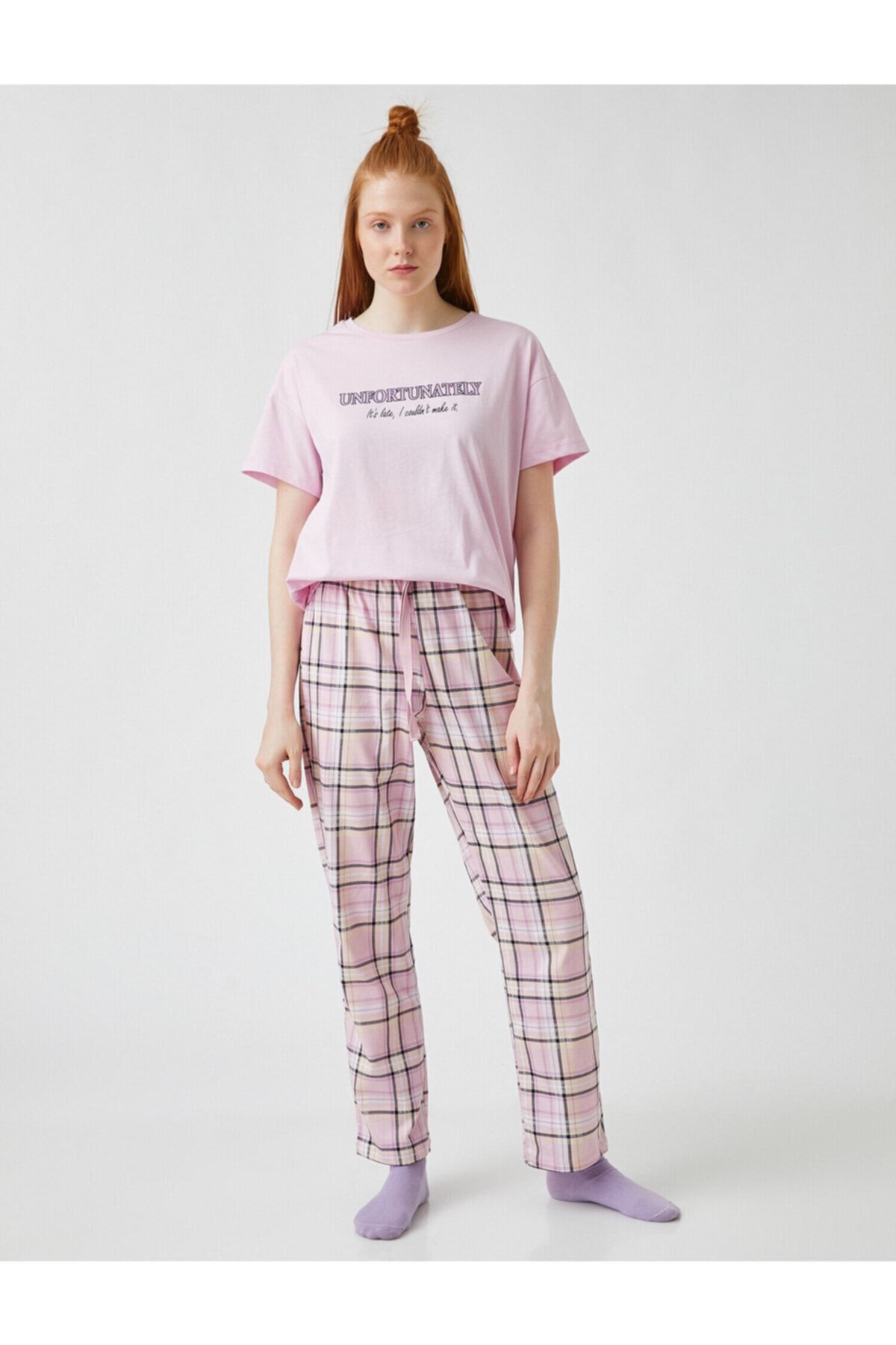Desenli Kısa Kollu Pijama Takımı