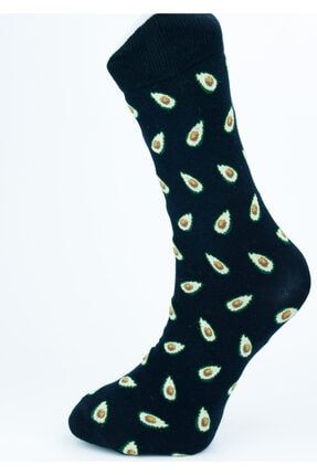 Socks Renkli Tasarım Çorap - Avokado Happy86128