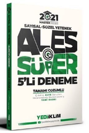 - Ales Master Serisi Sayısal Sözel Yetenek Süper 5 Li Deneme-2021- YEDİK.0484