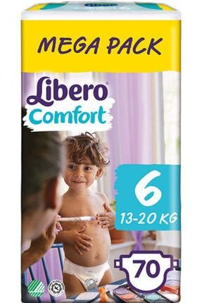 By Sweden Comfort Çocuk Bezi 6 Nmr (13-20kğ) 70 Adet libero bez 6 nmr mega pack