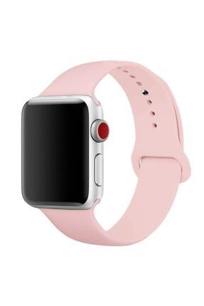 Apple Watch Serisi Uyumlu Pembe Renk 38-40 Mm Silikon Kordon FSWSBB