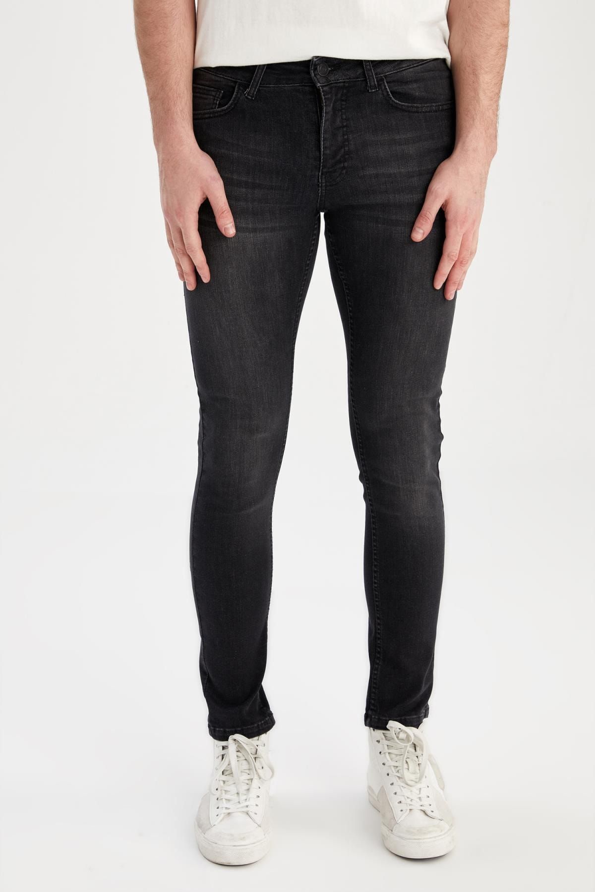 Super Skinny Normal Bel Dar Paça Jean Pantolon