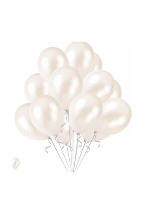30 Adet Beyaz Metalik Balon Sevgililer Günü 30BEYAZZ