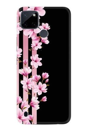 C21y Kılıf Resimli Desenli Baskılı Silikon Kılıf Pink Flowers 3 1393 realmec21y7t6