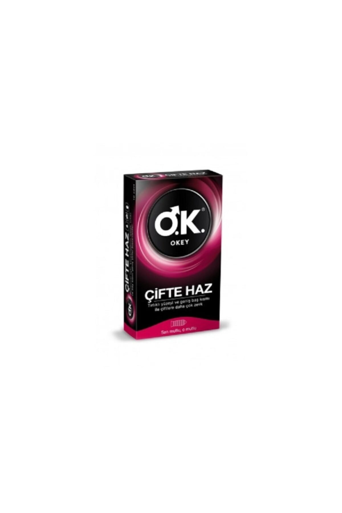 Okey Okey Çifte Haz Tırtıklı Ve Geniş Uçlu 10 Lu